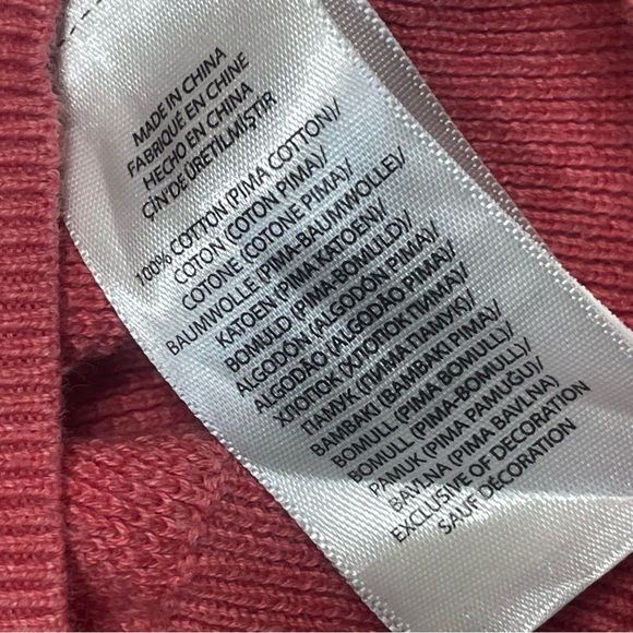 Ralph Lauren Men's light red quarter Zip-Up Sweater 100% pima cotton sz XL - Picture 6 of 10